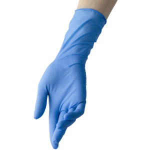 Перчатки нитриловые BENOVY текстурированные голубые 50 пар 1
